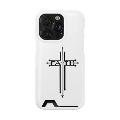 Faith Cross Phone Case with Card Holder — Slim Protective Wallet Case