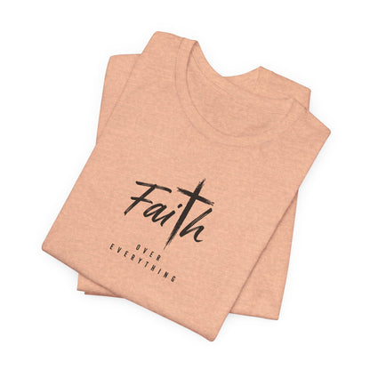 Faith Cross T-Shirt — 'Our Father' Lord's Prayer Back Print Christian Tee