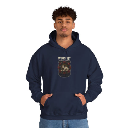 Worthy of the Lamb double print Hoodie – Christian Sheep & Roses Gospel Pullover