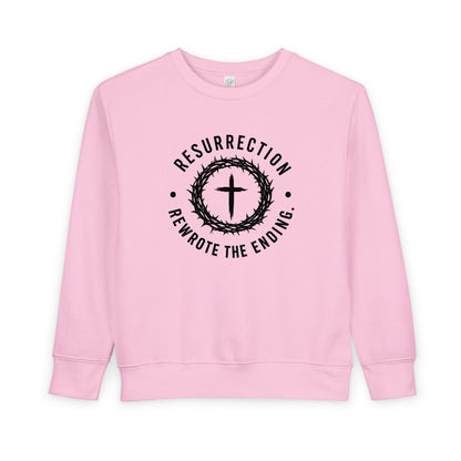 Resurrection Cross Toddler Sweatshirt — Religious Easter Kids Pullover