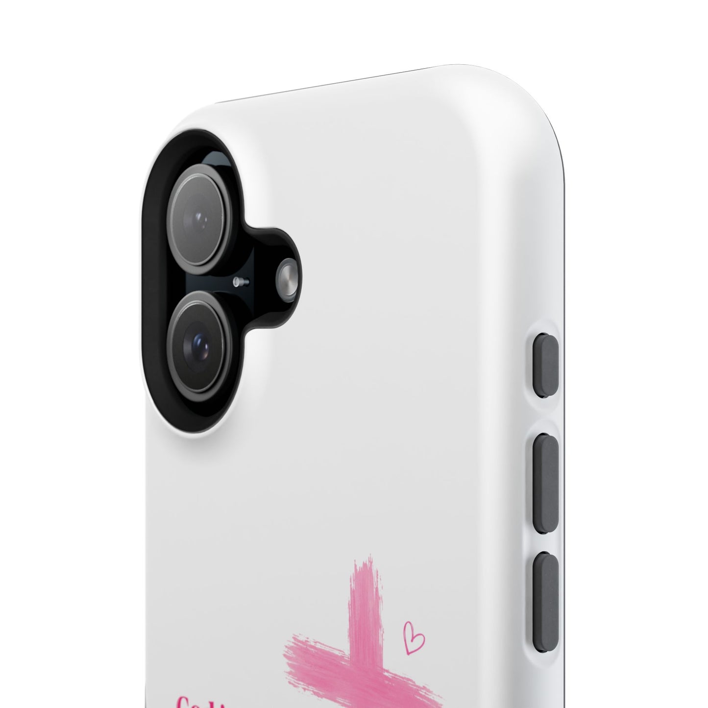 Phone Case — "God is within her, She will not fall" Pink Cross Magnetic Impact-Resistant Case