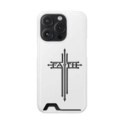 Faith Cross Phone Case with Card Holder — Slim Protective Wallet Case