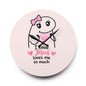 Acrylic Wall Clock — "I Know Jesus Loves Me So Much" Pink Faith Wall Clock