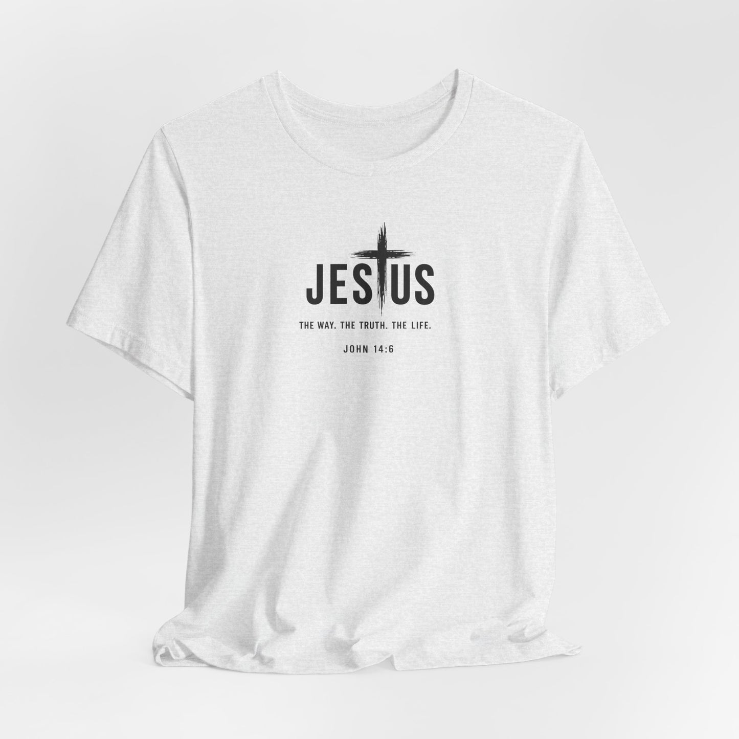 Jesus Cross T‑Shirt - "Jesus: The Way the Truth the Life" Bible Verse Tee (John 14:6)
