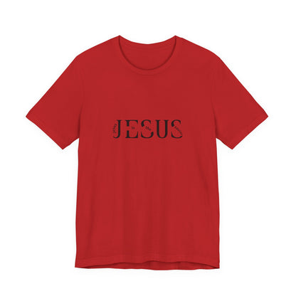 Jesus Minimalist Tee — Distressed Script Christian T-Shirt
