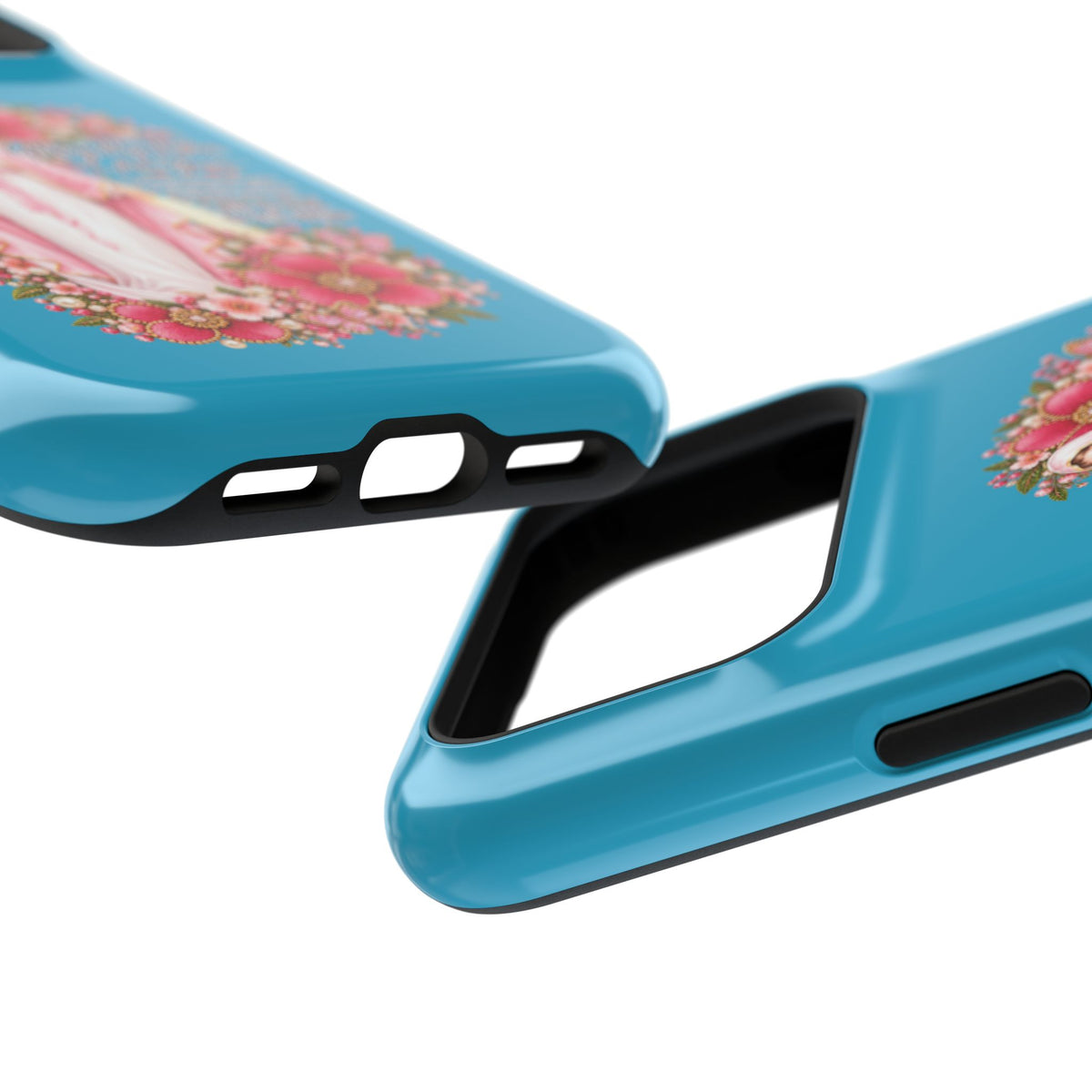 Religious Floral Phone Case — 'Blessed Virgin' Magnetic Impact-Resistant Case
