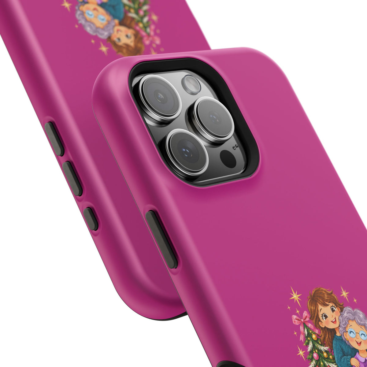 Magenta Christmas Grandma Phone Case — "Abuela, eres un regalo de Dios. ¡Feliz Navidad!" Magnetic Impact-Resistant