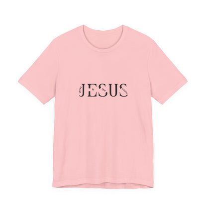 Jesus Minimalist Tee — Distressed Script Christian T-Shirt