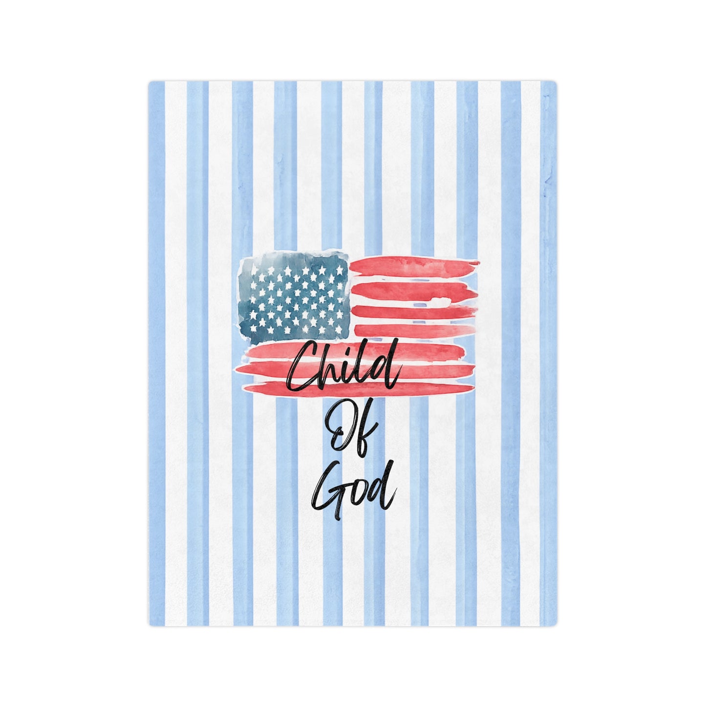 Child of God American Flag Velveteen Blanket