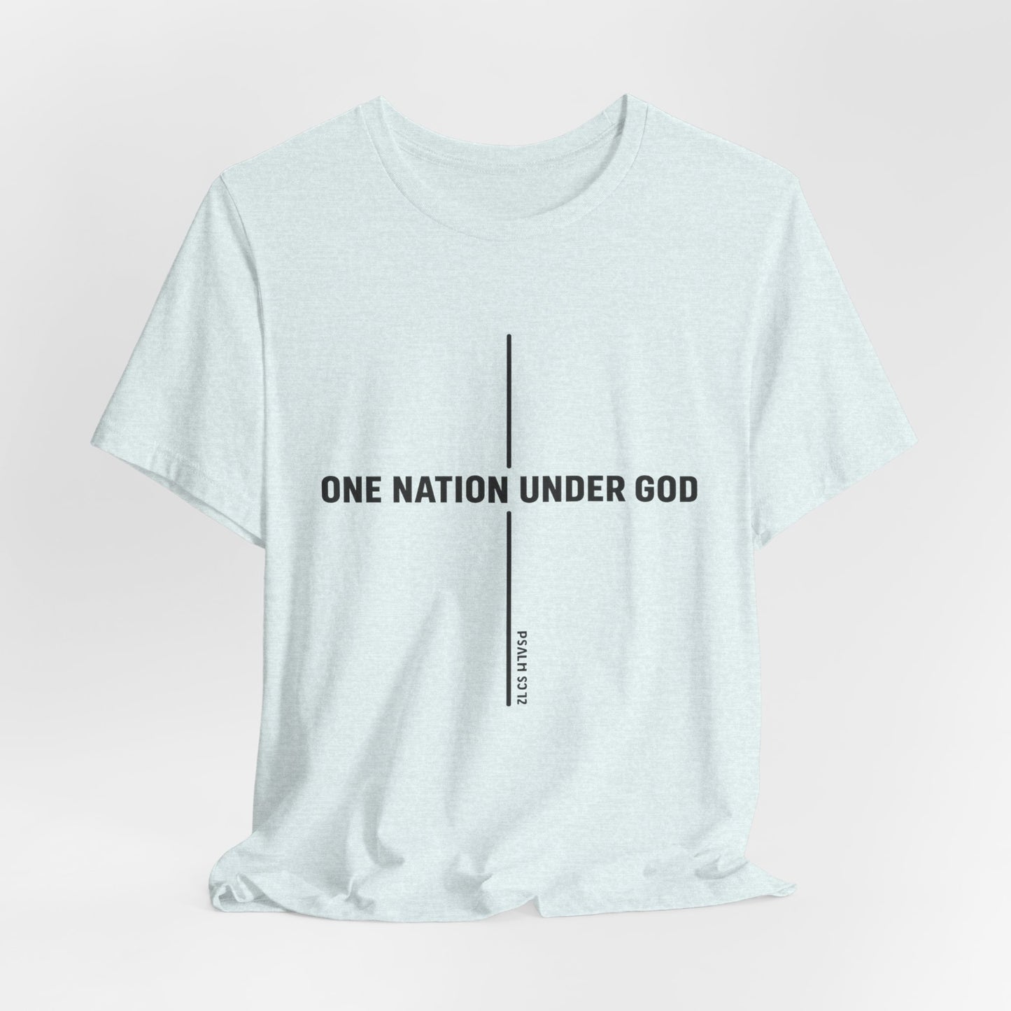 Christian Fish Tee — Small Circular 'JESUS' Design, Faith Graphic Shirt