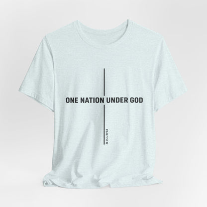 Christian Fish Tee — Small Circular 'JESUS' Design, Faith Graphic Shirt