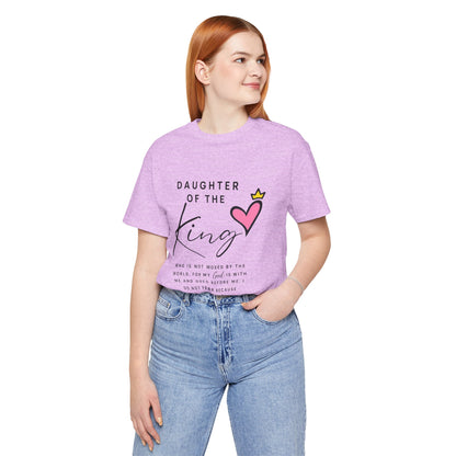 Daughter of the King T-Shirt — Faith-Based Christian Tee with Heart Crown Design