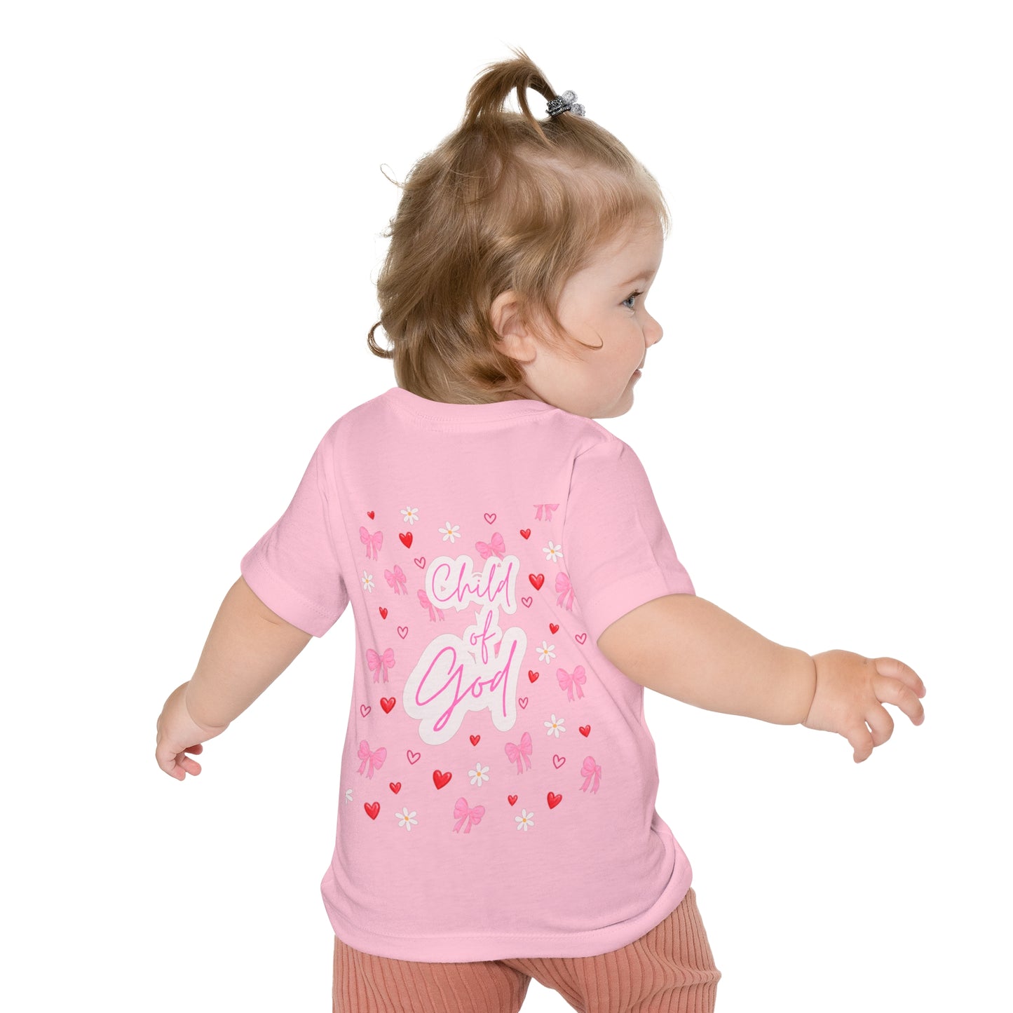 Baby T-Shirt — "Child of God" Pink Faith Tee (Proverbs 3:5)