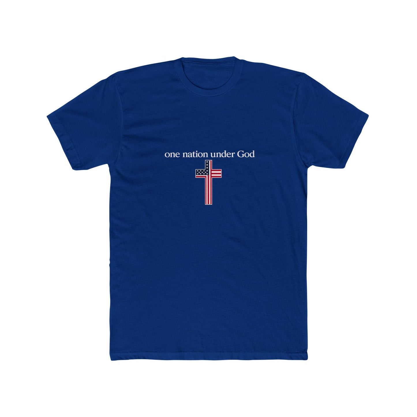 One Nation Under God Cross T-Shirt — Patriotic Christian Tee
