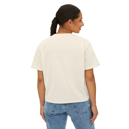 Created with a Purpose Women's Boxy Tee — Inspirational Christian Graphic Shirt