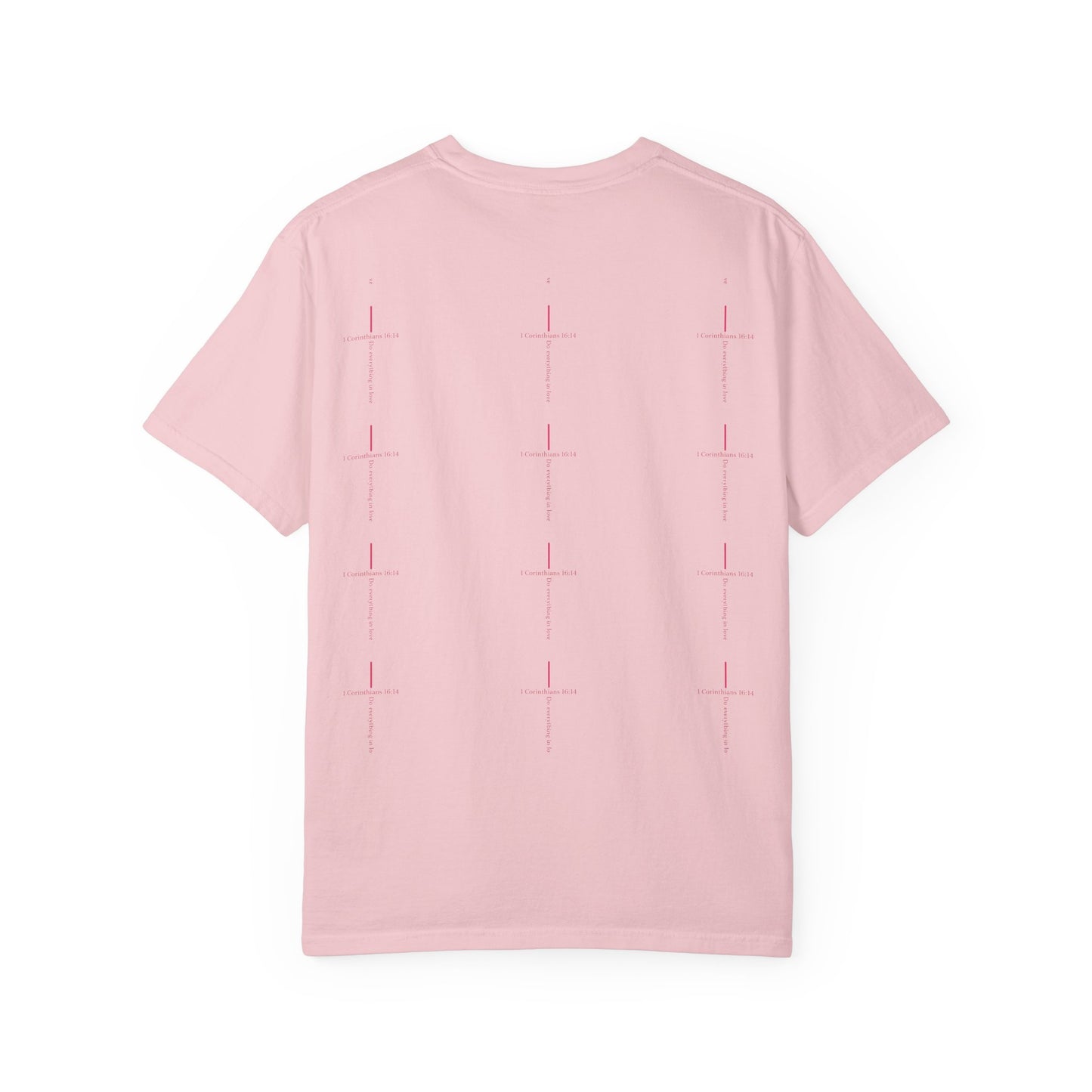 Minimalist Cross Tee — Subtle Vertical 'I Crossed Your Line' Graphic