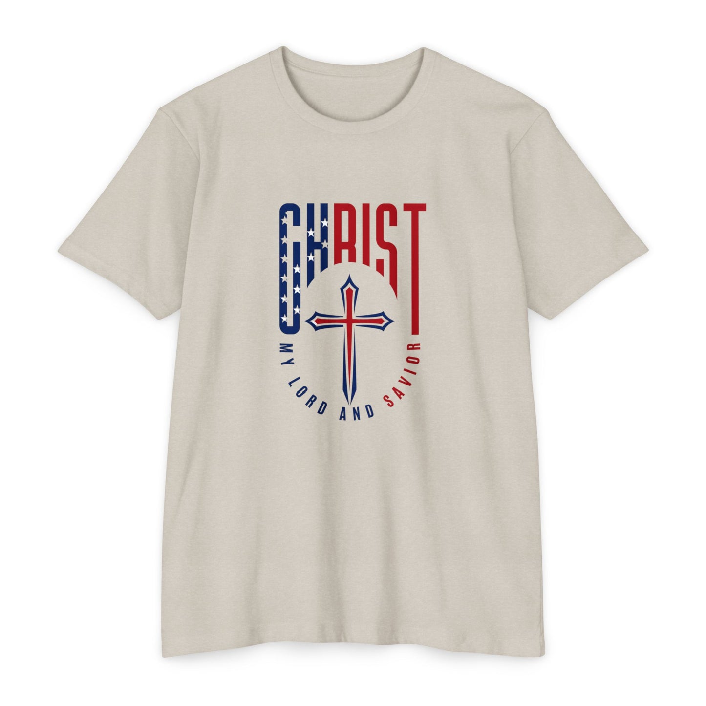 UNISEX Christ Cross T‑Shirt — My Lord and Savior Patriotic Christian Tee