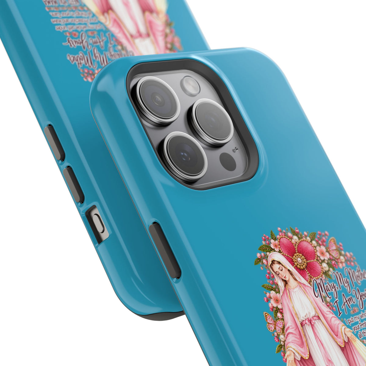 Religious Floral Phone Case — 'Blessed Virgin' Magnetic Impact-Resistant Case