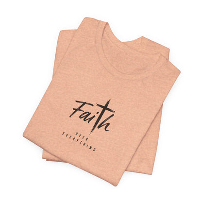 Faith Cross T‑Shirt — 'Our Father' Prayer Typography Tee