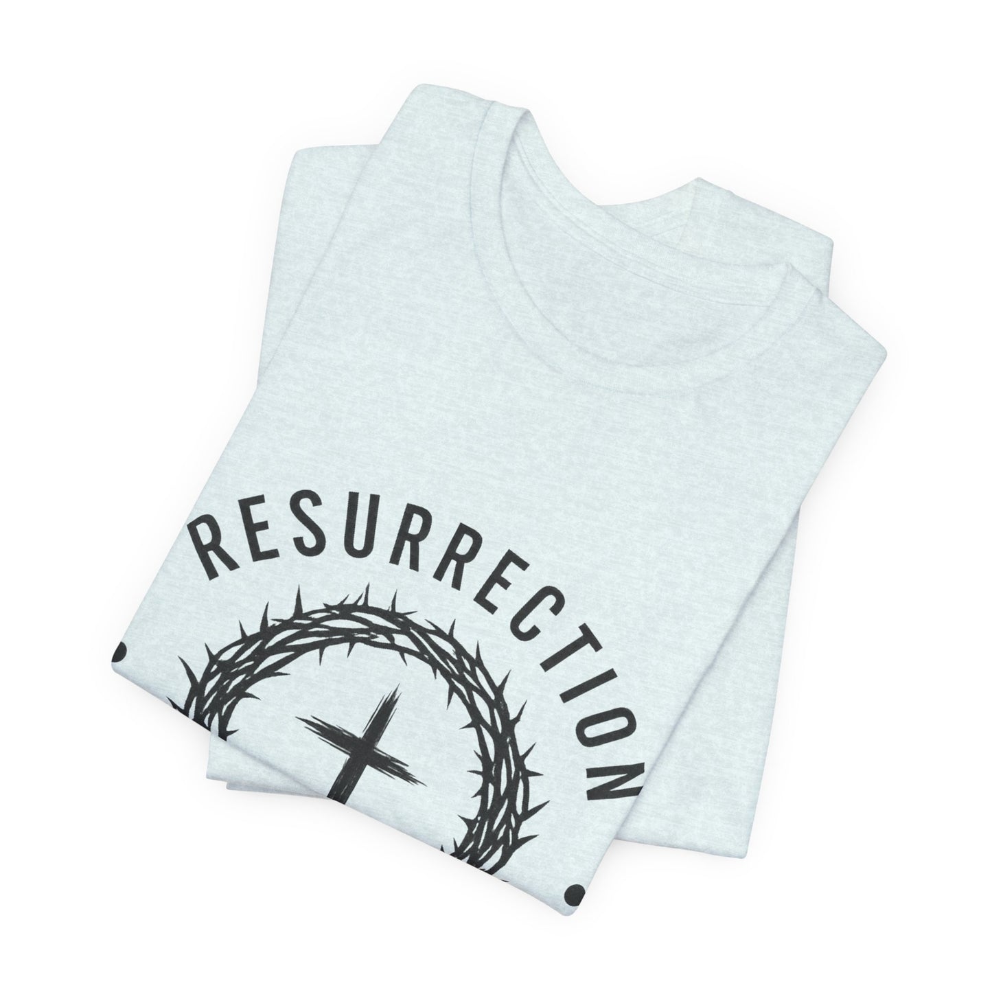 Resurrection Cross T‑Shirt — "Resurrection Rewrote the Ending" Christian Tee