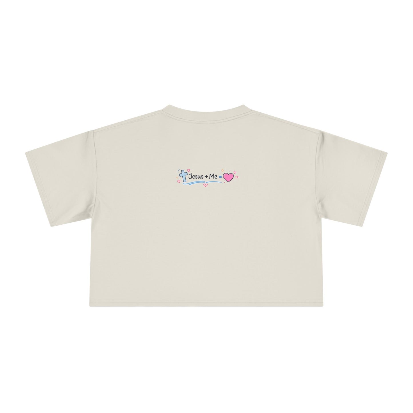 God Says I Am Floral Crop Tee — Christian Inspirational Women's Top
