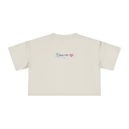 God Says I Am Floral Crop Tee — Christian Inspirational Women's Top