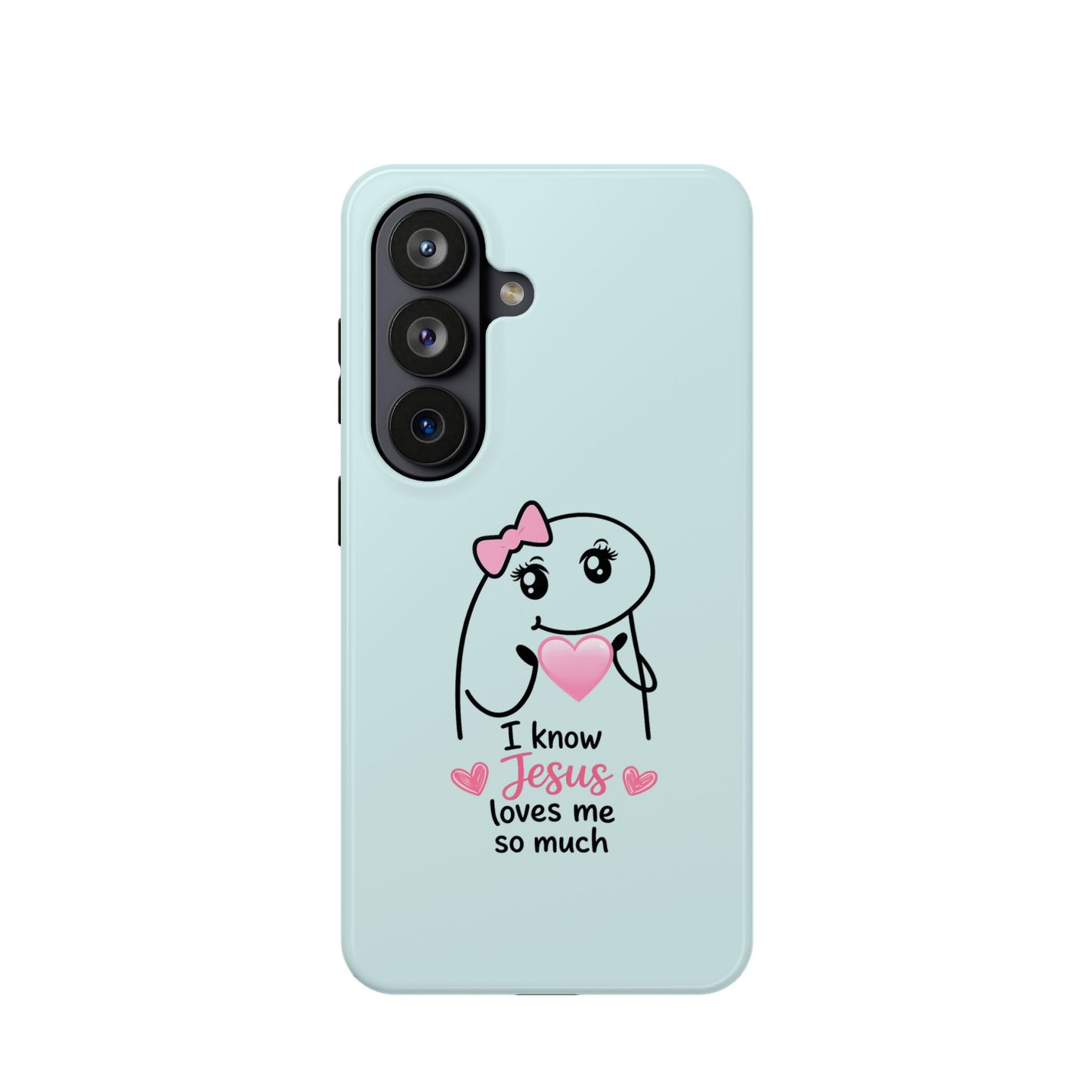 Christian Cute Heart Phone Case — "I Know Jesus Loves Me So Much" Magnetic Impact-Resistant Case