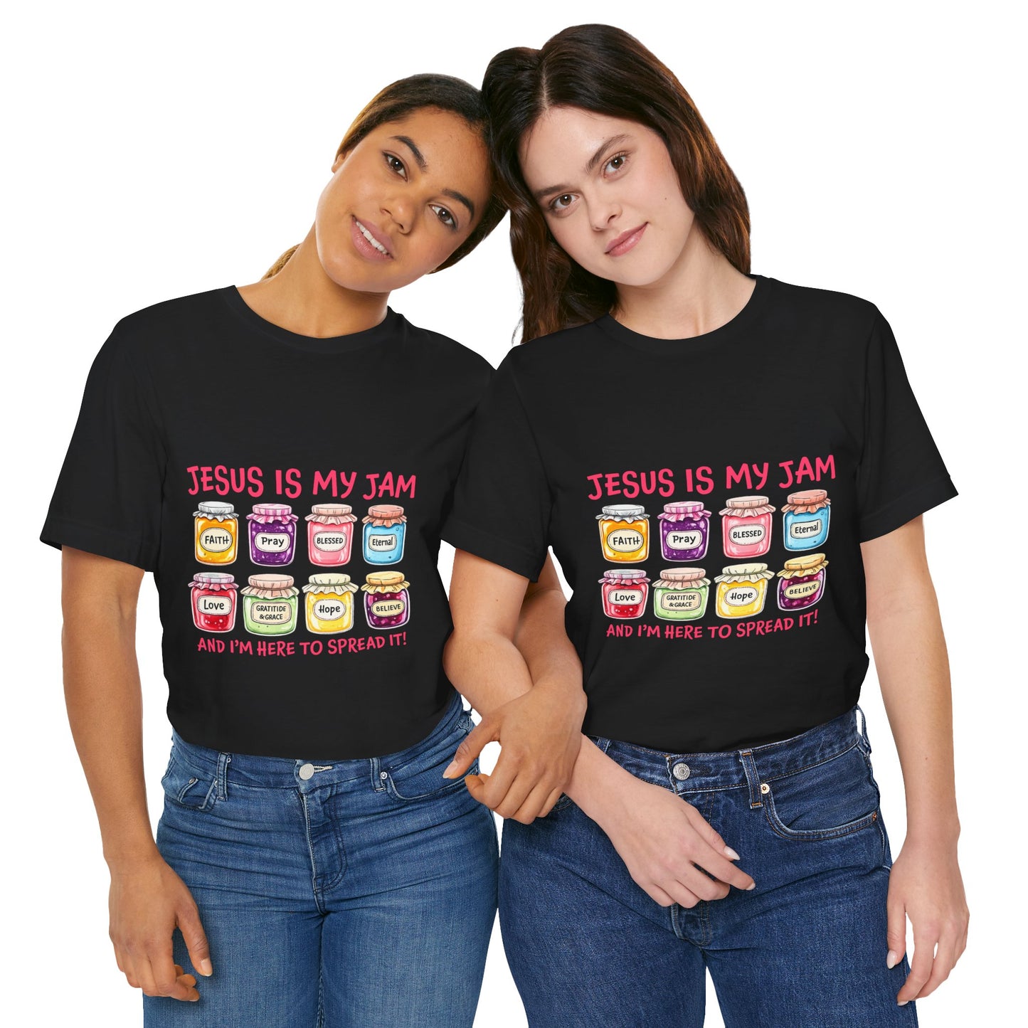 Christian T-Shirt — "Jesus Is My Jam" Jam Jar Graphic Tee