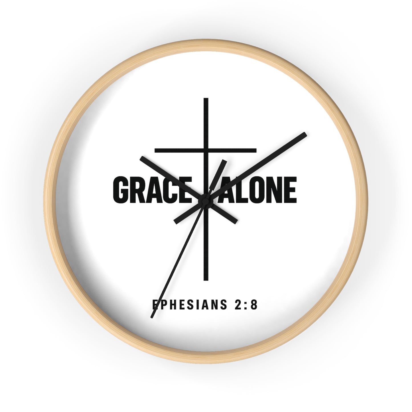 Prayer Cross Wall Clock — 'Our Father in Heaven' Inspirational Christian Clock