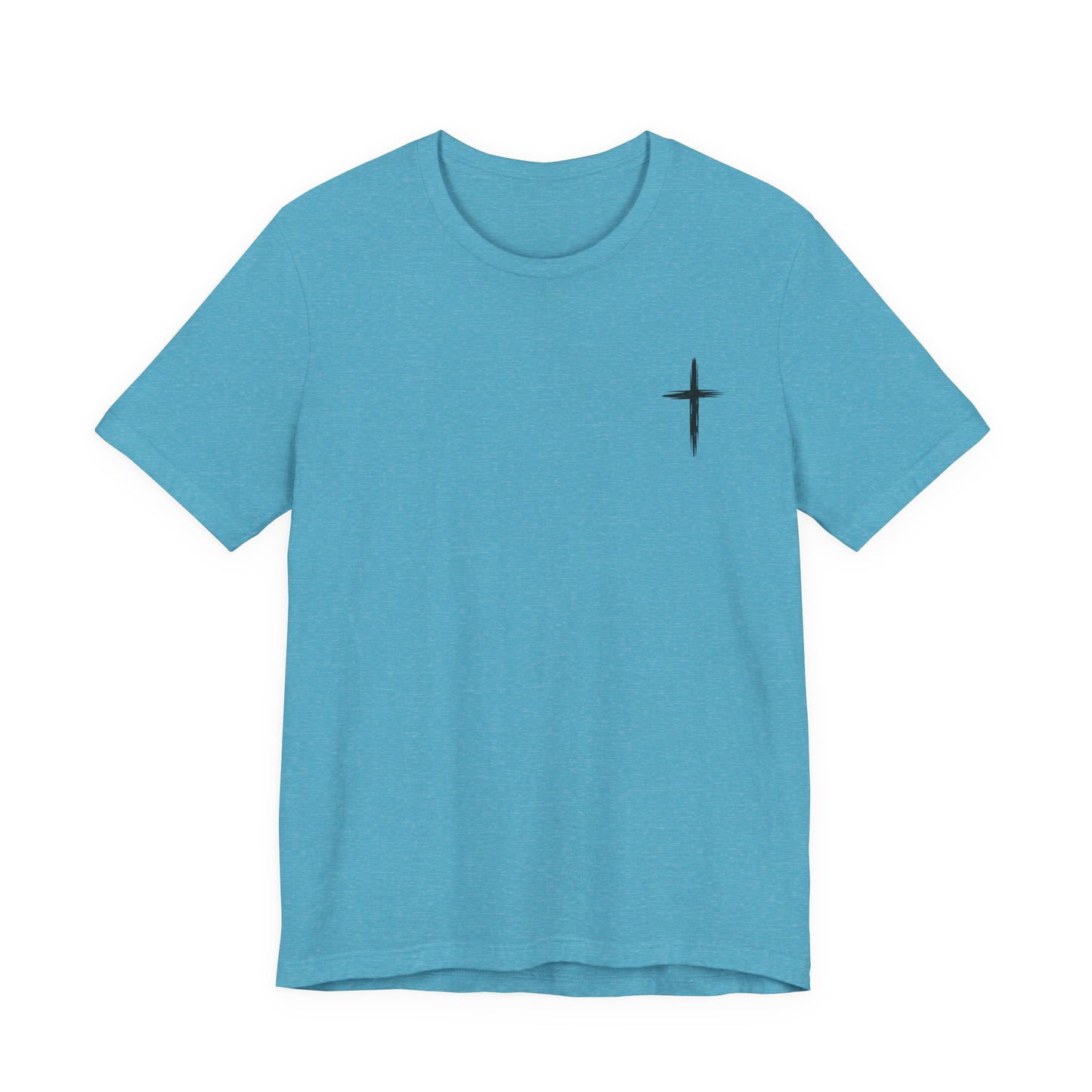 Christian Cross T-Shirt — “By His Wounds We Are Healed” Isaiah 53:5 Inspirational Tee