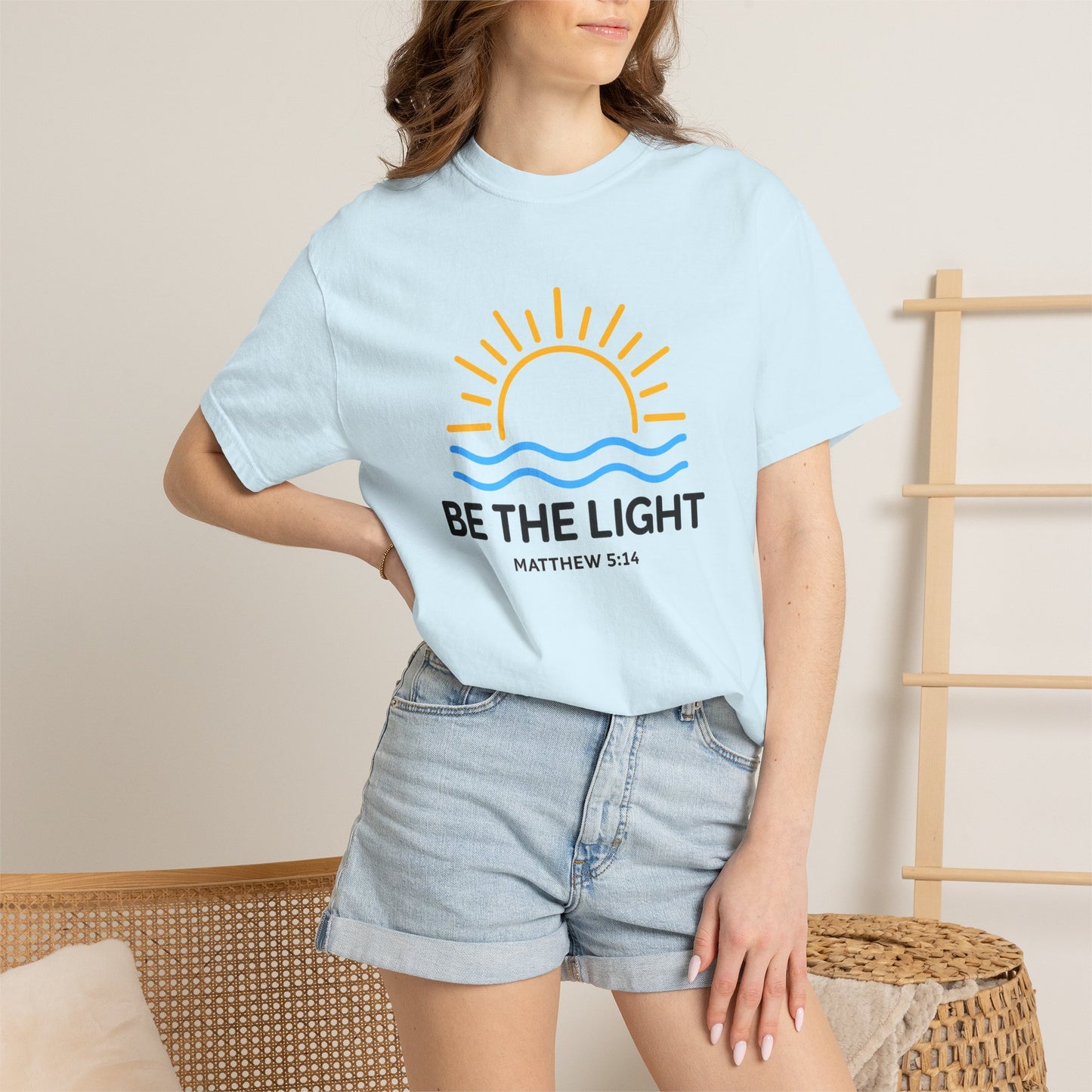 Be The Light T-Shirt — Christian Faith Tee (Matthew 5:14)