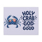 Patriotic Crab Canvas — "Holy Crab God Is Good" Wall Art