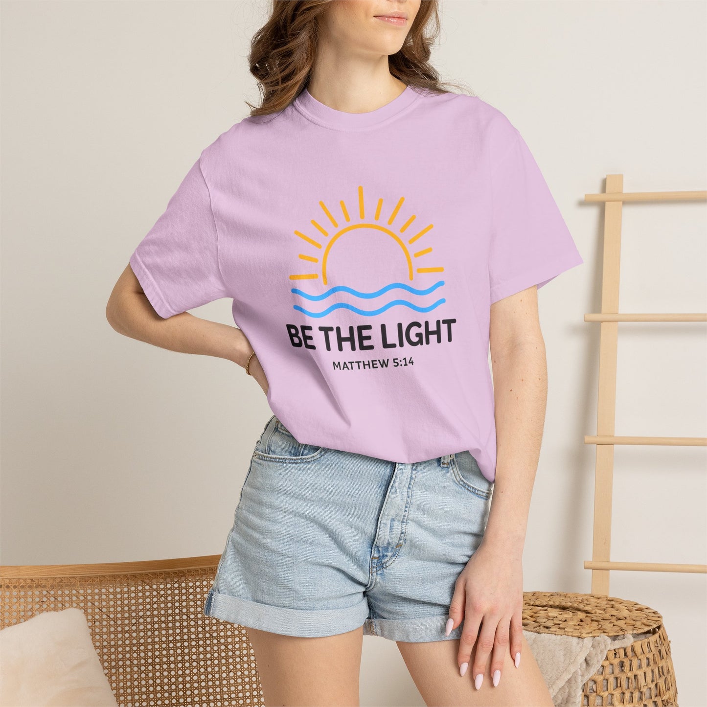 Be The Light T-Shirt — Christian Faith Tee (Matthew 5:14)