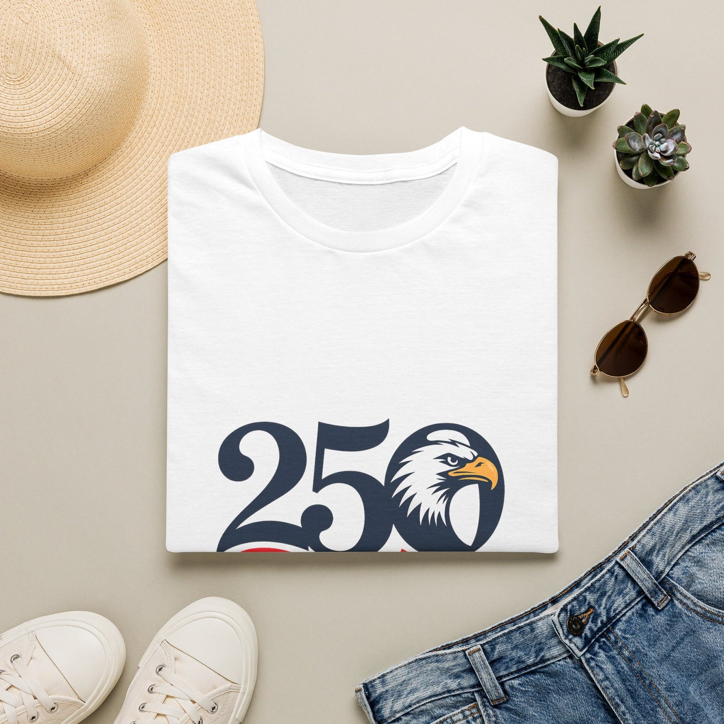 250 Years of Freedom T-Shirt — Patriotic Eagle Independence Day Tee