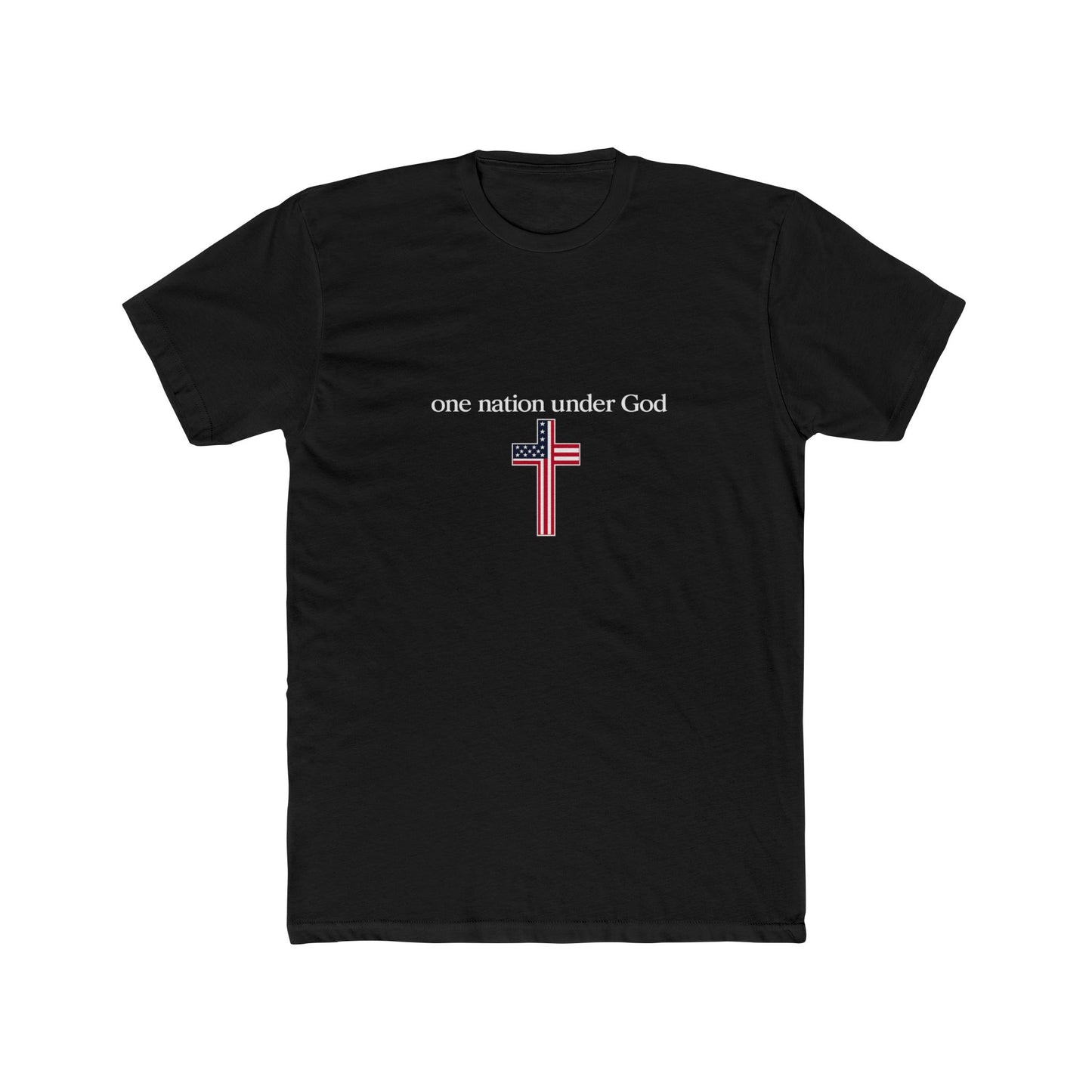 One Nation Under God Cross T-Shirt — Patriotic Christian Tee