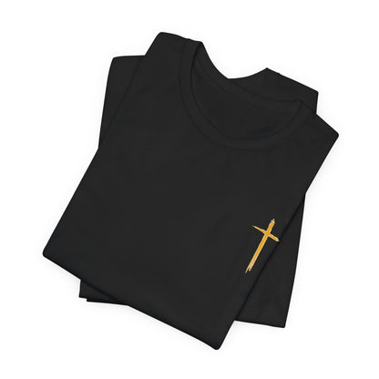 Christian Cross T-Shirt — "Do Not Be Deceived, Bad Company Ruins Good Morals" (1 Corinthians 15:33)