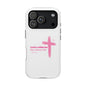Phone Case — "God is within her, She will not fall" Pink Cross Magnetic Impact-Resistant Case