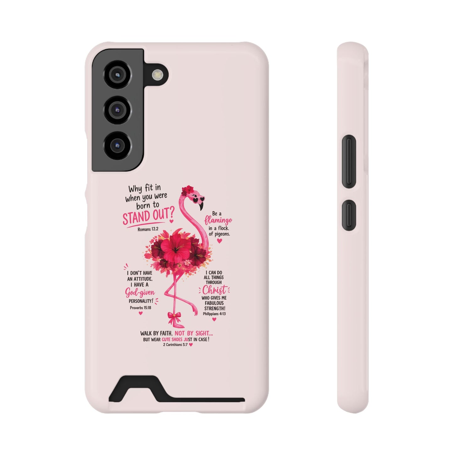 Flamingo 'Stand Out' Phone Card Case — Slim Wallet iPhone Case