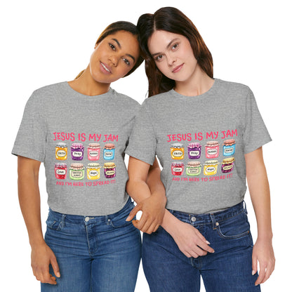 Christian T-Shirt — "Jesus Is My Jam" Jam Jar Graphic Tee