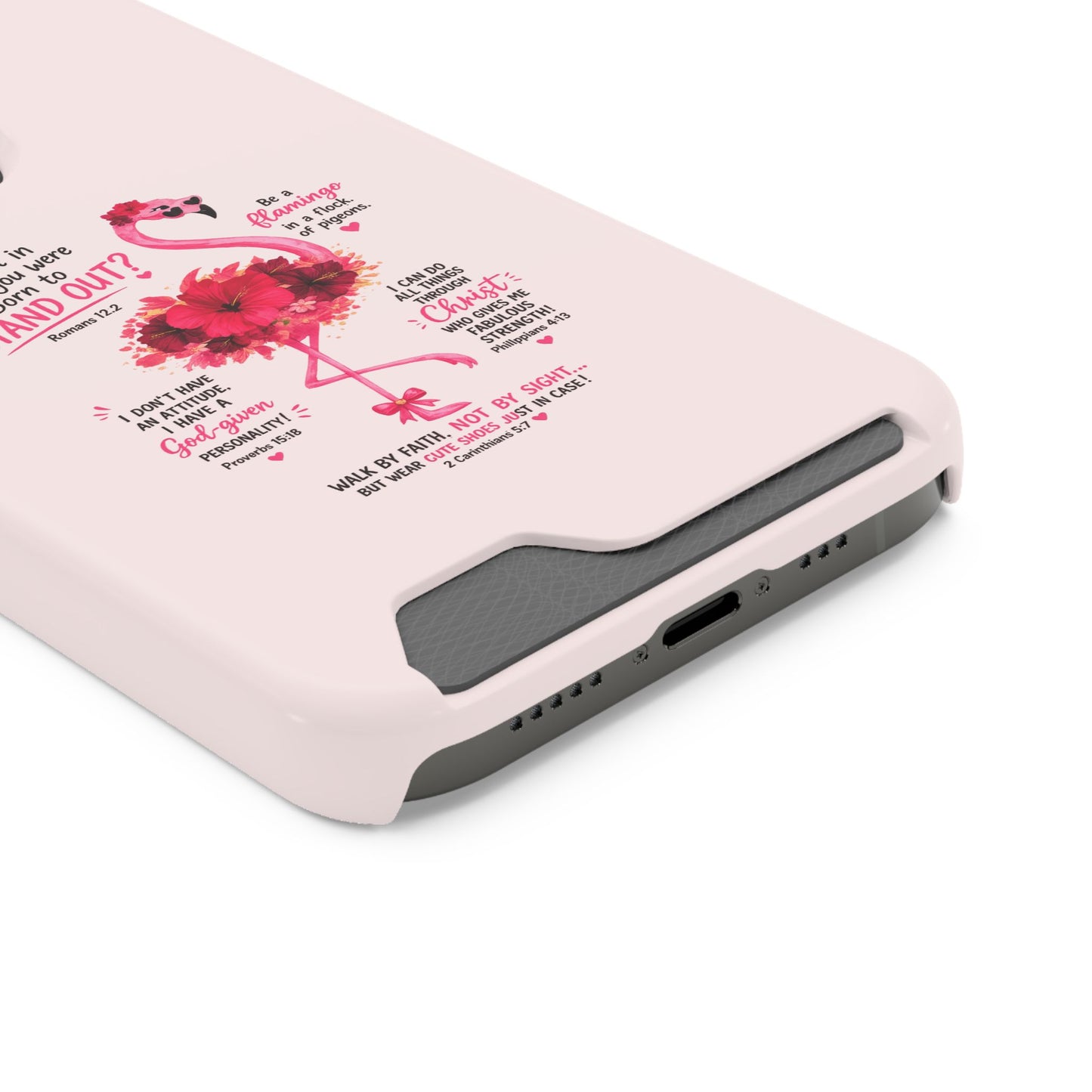 Flamingo 'Stand Out' Phone Card Case — Slim Wallet iPhone Case