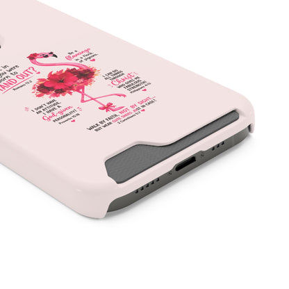 Flamingo 'Stand Out' Phone Card Case — Slim Wallet iPhone Case