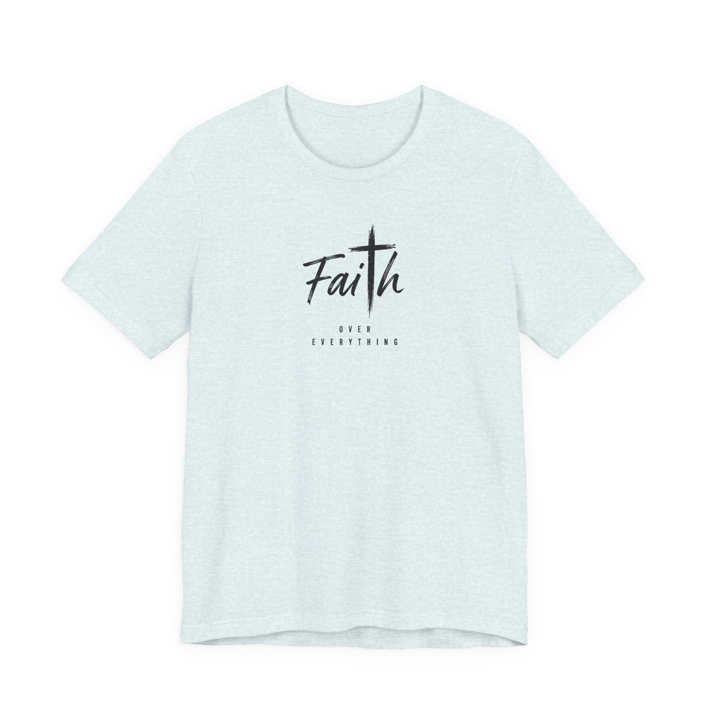 Faith Cross T-Shirt — 'Our Father' Lord's Prayer Back Print Christian Tee