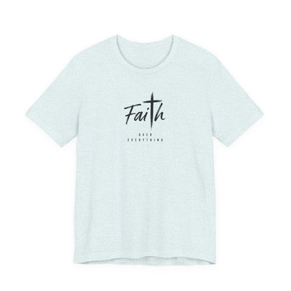 Faith Cross T-Shirt — 'Our Father' Lord's Prayer Back Print Christian Tee