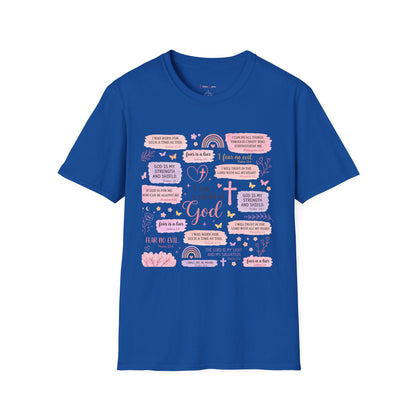 Christian Inspirational T-Shirt — “I am a child of God” Pink Scripture Tee