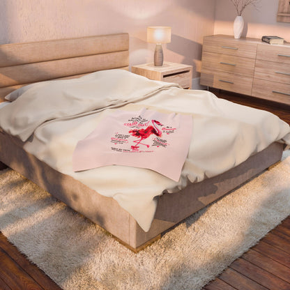 Flamingo Faith Velveteen Plush Blanket – Inspirational Bible Verse Throw ("Stand Out")