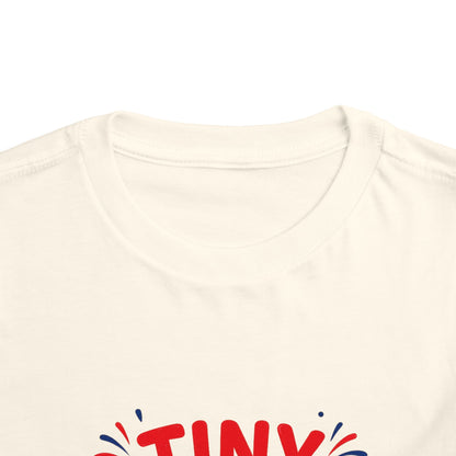 Tiny Patriot Toddler Tee – Cute American Flag 4th of July Shirt