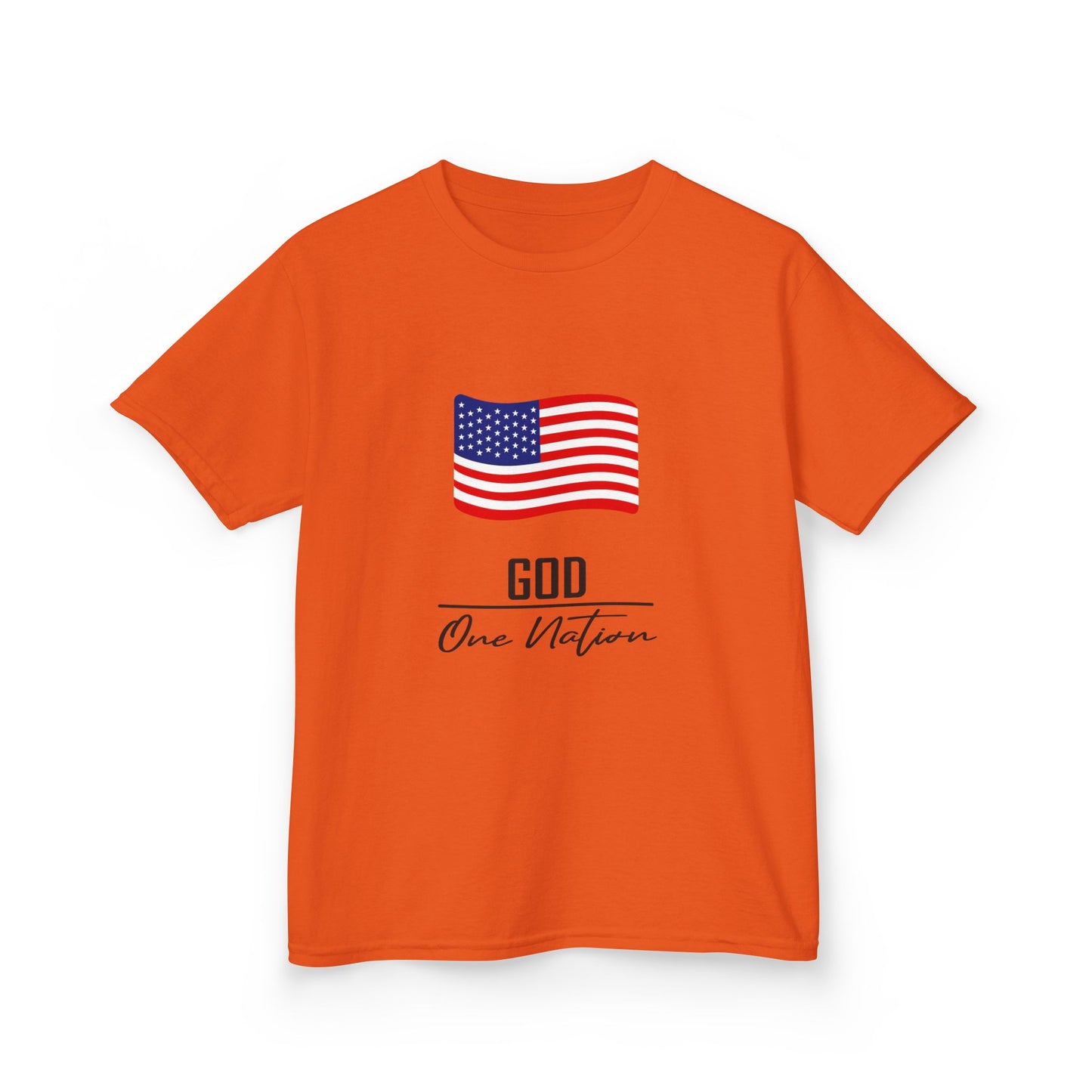 UNISEX Kids Tee — American Flag 'God One Nation' Patriotic T‑Shirt