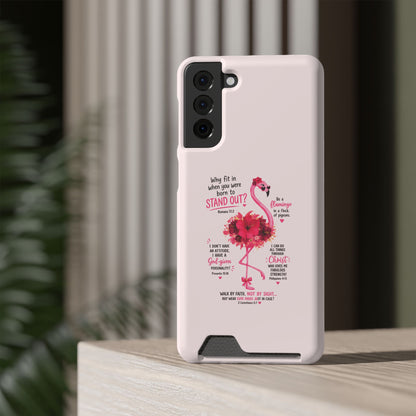 Flamingo 'Stand Out' Phone Card Case — Slim Wallet iPhone Case