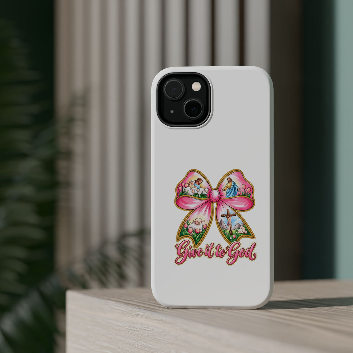 Give It to God Phone Case — Floral Bow Christian iPhone Cover