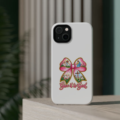Give It to God Phone Case — Floral Bow Christian iPhone Cover